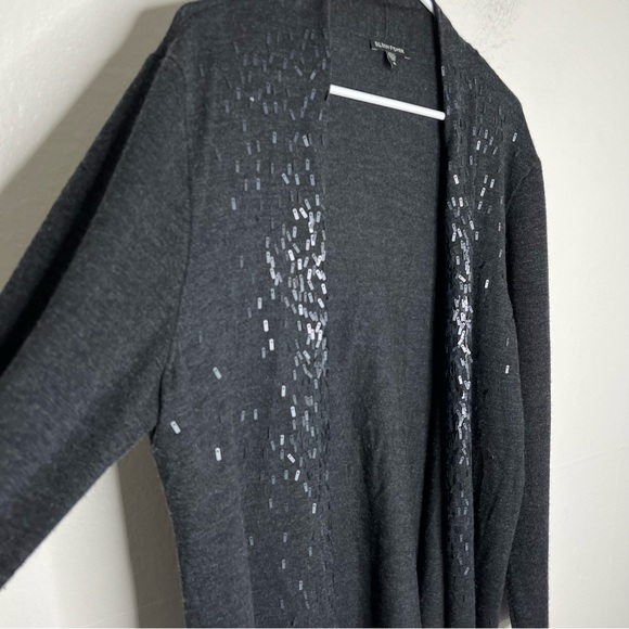 Eileen Fisher Wool Open Front Sequin Cardigan Sz XL - Picture 4 of 7